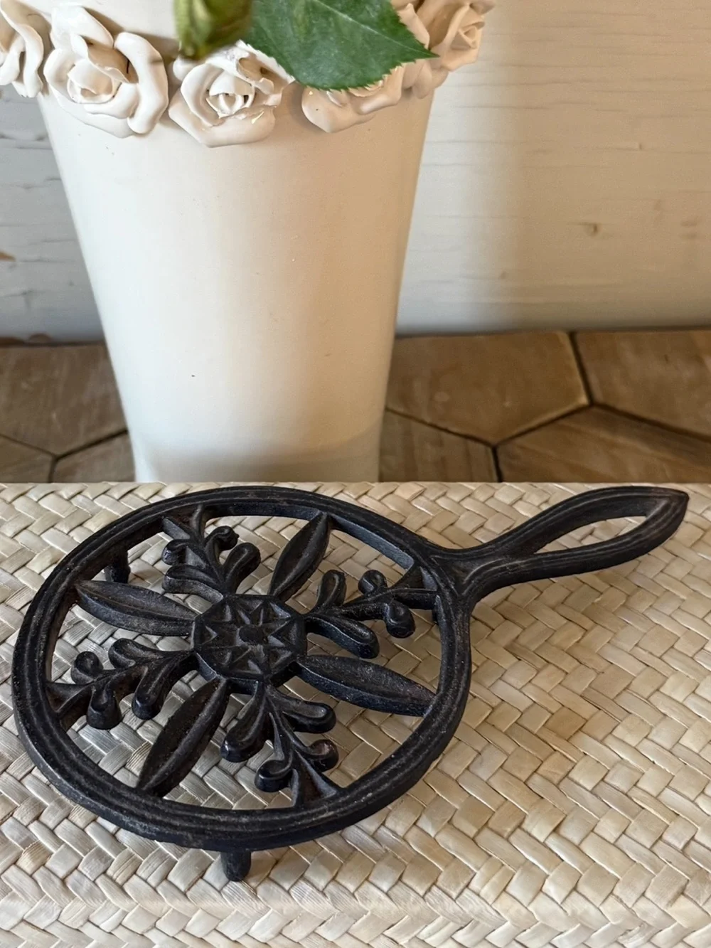 Vintage Mid-Century Wilton Trivets,Cast Iron, Pennsylvania Dutch- Set of 2
